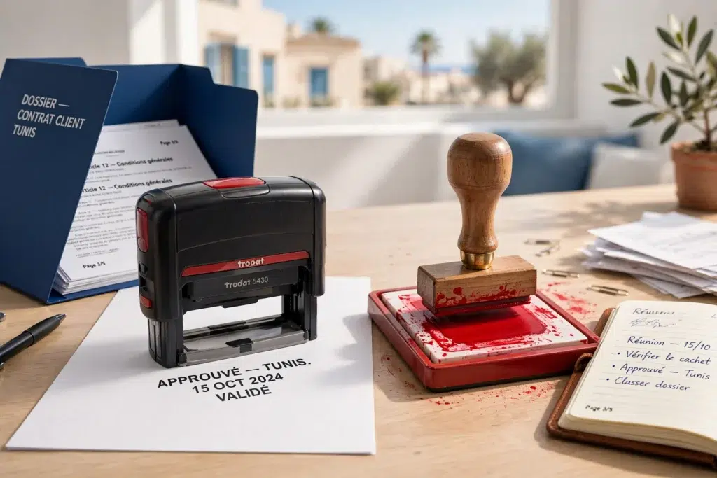 Tampon automatique vs Cachet traditionnel avec encreur : Le comparatif ultime en Tunisie 4 differences entre un cachets trodat auto encreur trodat tunisie et un cacet en bois avec encrier externe desuet 01