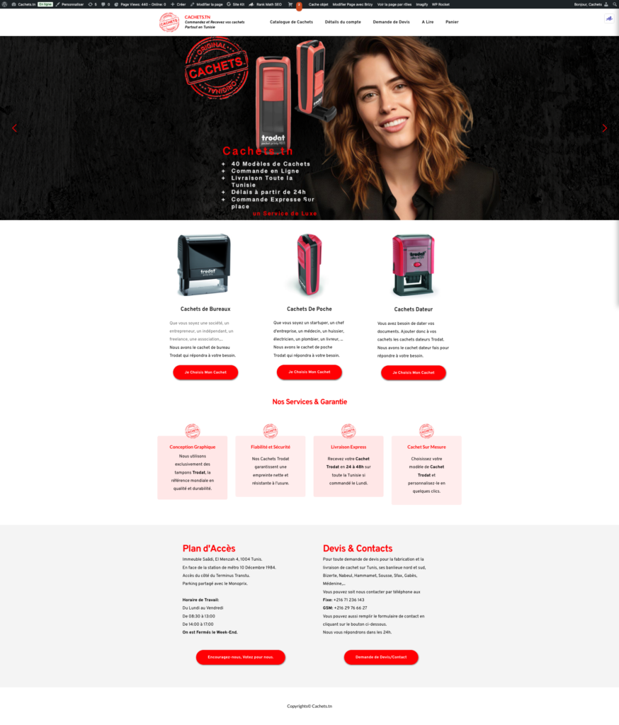 Où acheter un cachet encreur en Tunisie ? Comparaison des options 2 Cachets.tn commande de cachets en ligne et livraison sur toute la Tunisie.