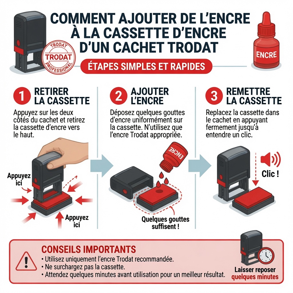 Recharger l’encre de son cachet Trodat : guide pratique pour la Tunisie 2 tutorial recharge cassette encre cachet auto encreur trodat tunisie 01